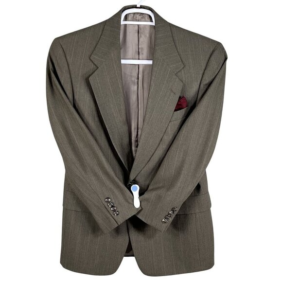 Hart Schaffner & Marx Mens 38S Parisian Wool Blazer USA Made Olive Green Career - Picture 4 of 15